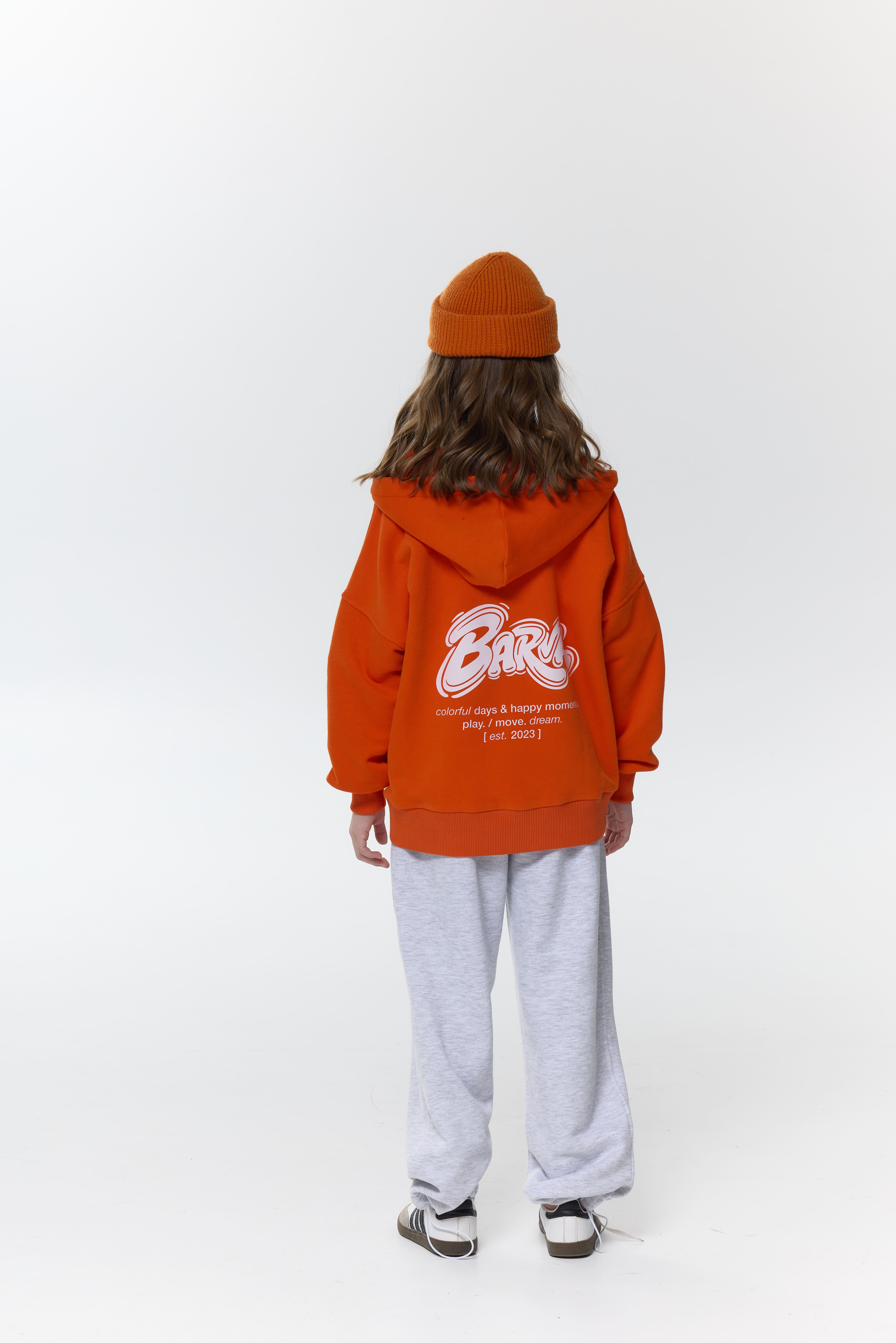 Худі зіп barvà оранж unisex